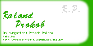 roland prokob business card